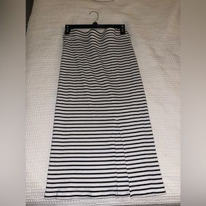 Loft striped midi skirt